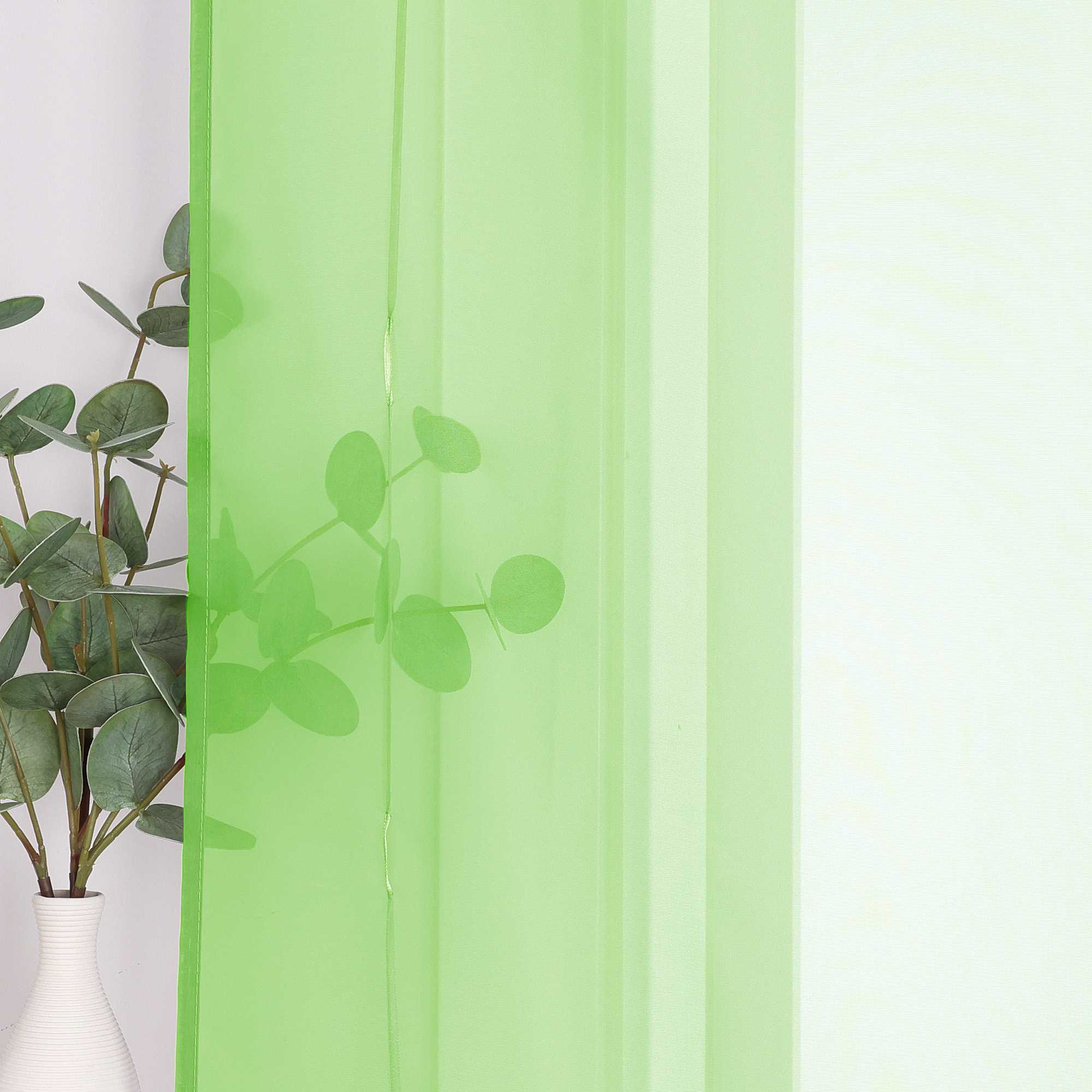 Roman Shade with Rod Pocket Sheer Airy Solid Color 1 Piece - Yellow, W x H 80 x 155cm