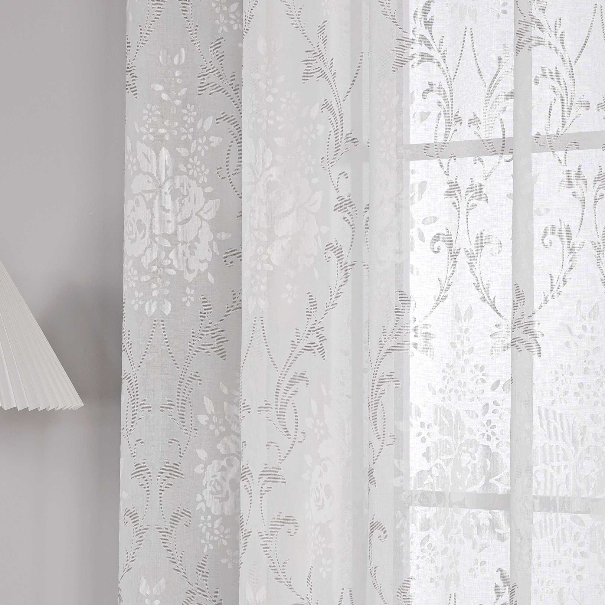 Curtain with Vine Pattern Grommet Curtain Panel 1 Piece - Beige, W x H 140 x 245cm