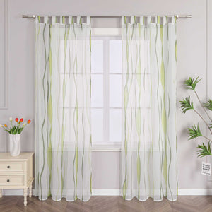 Curtain with Colorful Wave Patterns Sheer 1 Piece - Sand, W x H 140 x 145cm