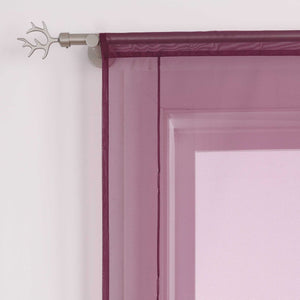 Roman Shade with Rod Pocket Sheer Airy Solid Color 1 Piece