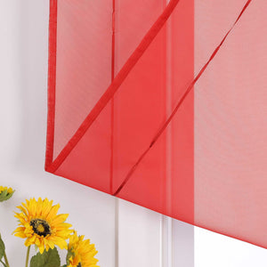 Roman Shade with Rod Pocket Sheer Airy Solid Color 1 Piece - Hell gray, W x H 100 x 155cm
