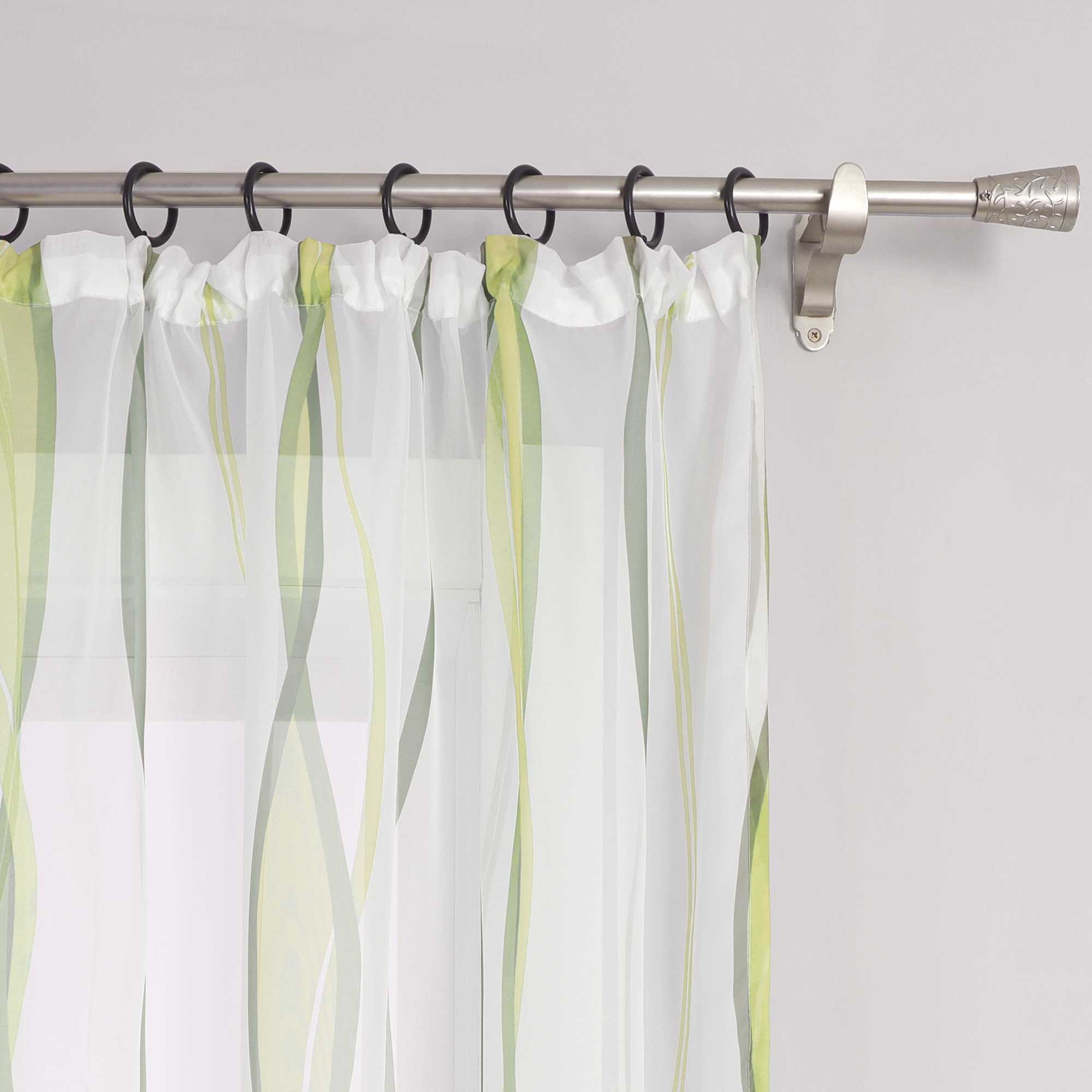 Curtain with Curtain Tape - Colorful Wave Pattern 1 Piece - sand, W x H 140 x 225cm