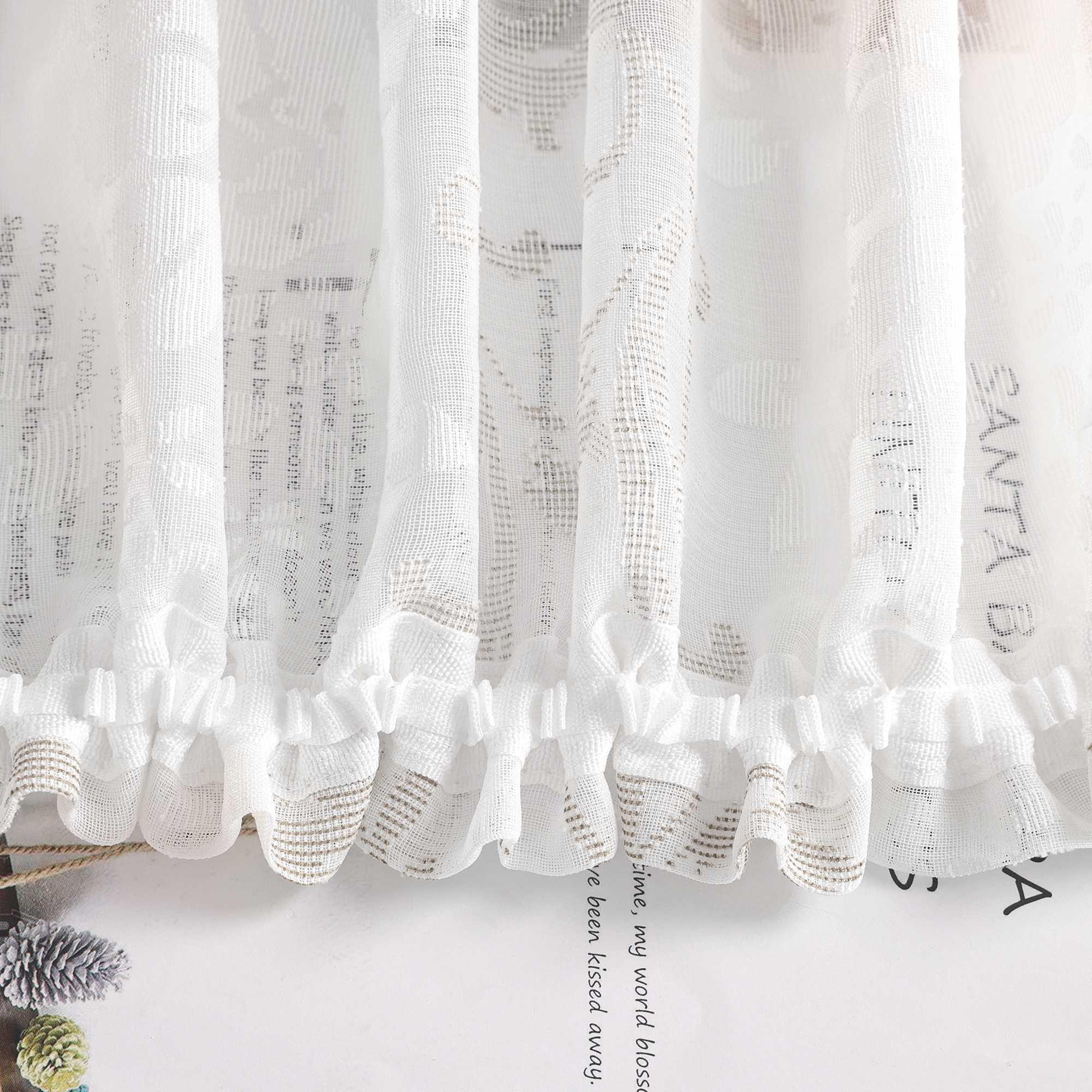 Curtain with Floral Pattern, Solid Color Lightweight Semi-Sheer - Gray, H x W 245 x 140cm
