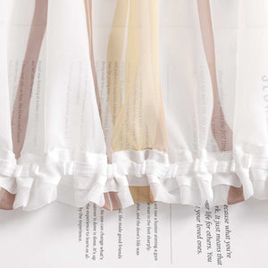 Curtain with Curtain Tape - Colorful Wave Pattern 1 Piece
