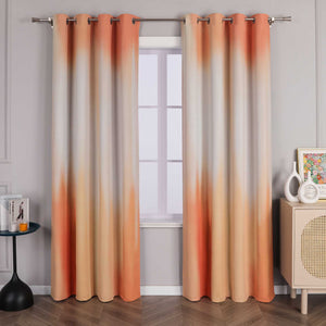 Blackout Curtain with Gradient Grommet Curtain Panel 1 Piece