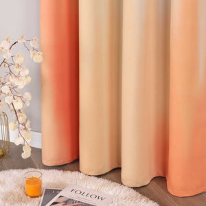 Blackout Curtain with Gradient Grommet Curtain Panel 1 Piece