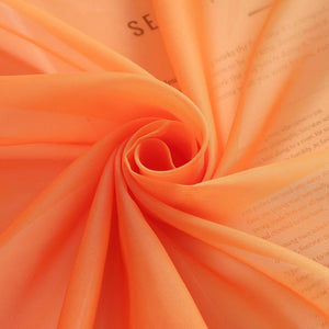 Sheer Curtains with Gradient Set of 2 - Orange, Curtain Tape