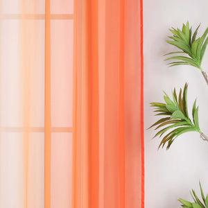 Sheer Curtains with Gradient Set of 2 - Blue, grommets