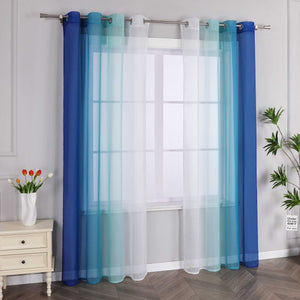 Sheer Curtains with Gradient Set of 2