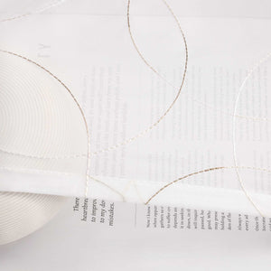 Voile Curtain with Curtain Tape with Circle Pattern Embroidered 1 Piece