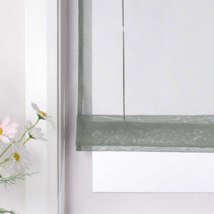 Roman Shade with V-Shaped Tabs Light-Filtering Solid Color Height-Adjustable 1 Piece - Orange, W x H 80 x 140cm