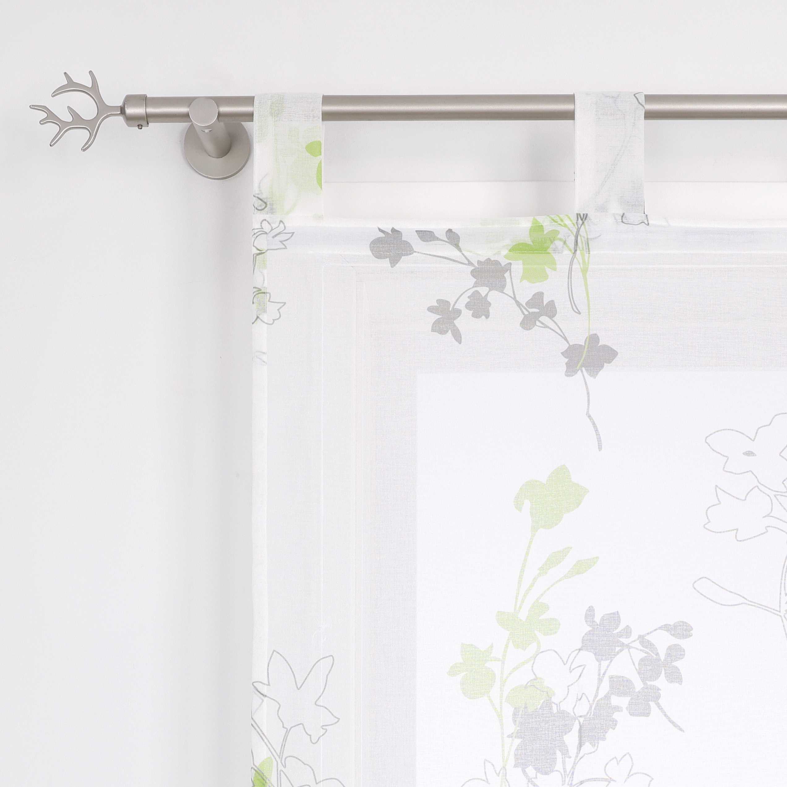 Roman Shade with Tab-Top Hanging Country Style Modern 1 Piece - Green, W x H 100 x 140cm
