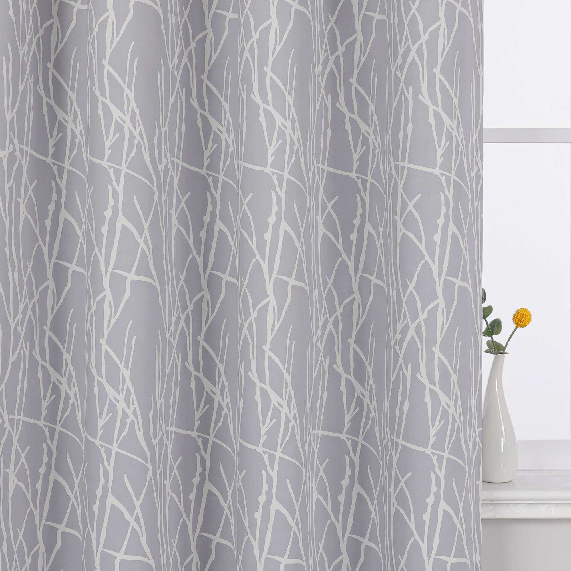 Blackout Curtain Opaque/ Curtains with Grommets Panels Gray 1 Piece - Gray, H x W 245 x 135 cm