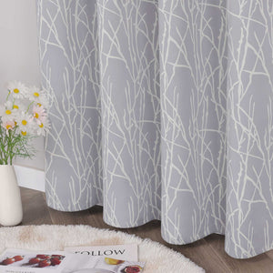 Blackout Curtain Opaque/ Curtains with Grommets Panels Gray 1 Piece - Gray, H x W 260 x 135 cm