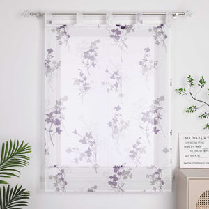 Roman Shade with Tab-Top Hanging Country Style Modern 1 Piece