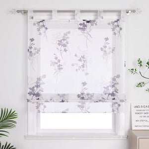 Roman Shade with Tab-Top Hanging Country Style Modern 1 Piece