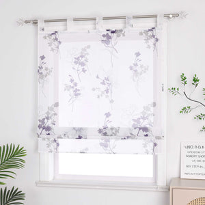 Roman Shade with Tab-Top Hanging Country Style Modern 1 Piece