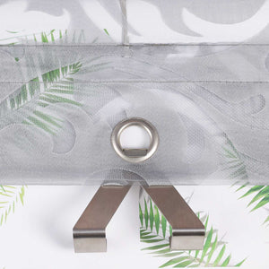 Roman Shade with V-Shaped Tabs Sheer Burnout Technique Floral Pattern 1 Piece - Sand, W x H 60 x 130cm