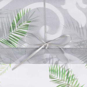 Roman Shade with V-Shaped Tabs Sheer Burnout Technique Floral Pattern 1 Piece - Sand, W x H 80 x 130cm