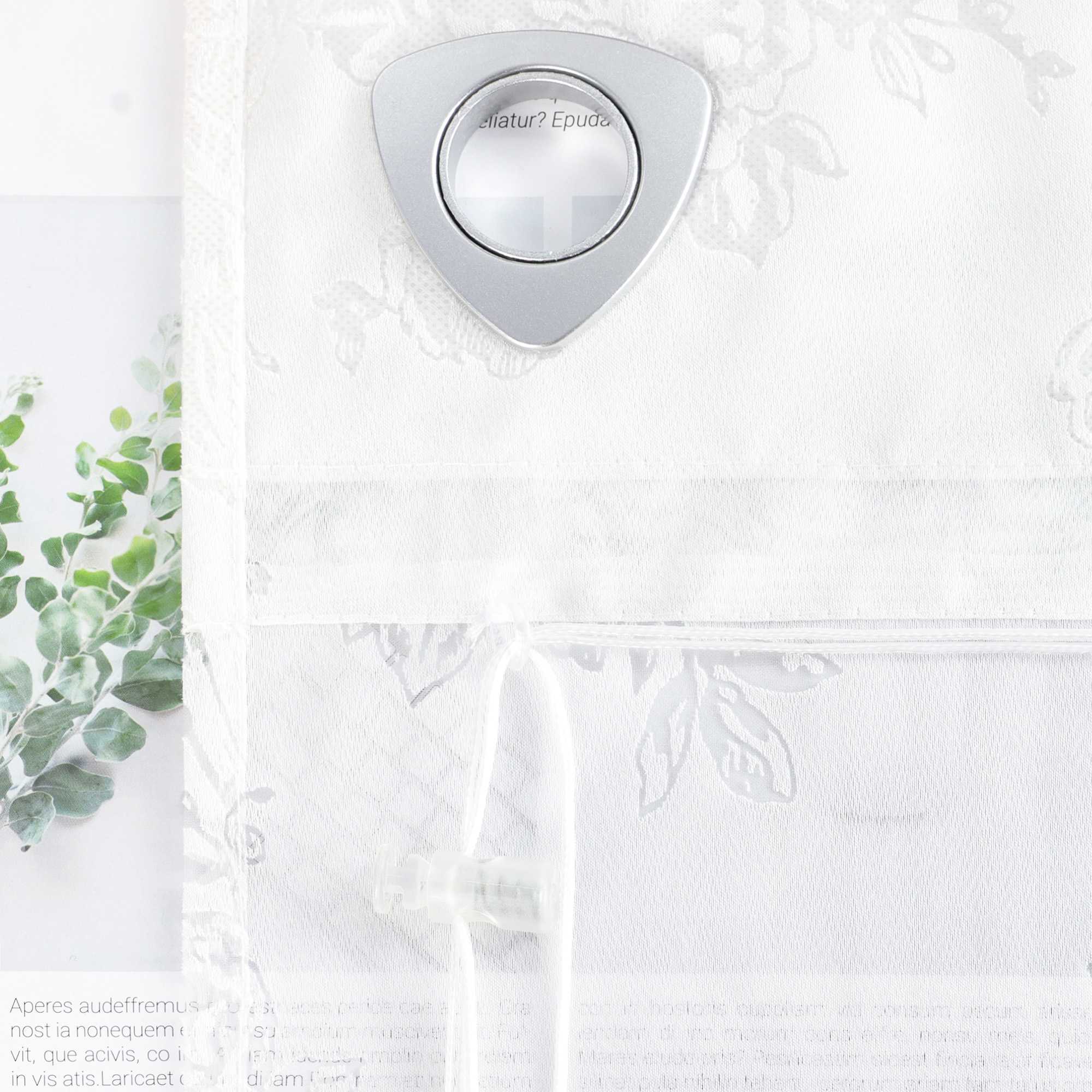 Roman Shade with Rose Pattern & U-Hooks