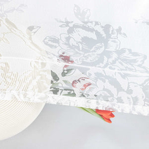 Roman Shade with Rose Pattern & U-Hooks