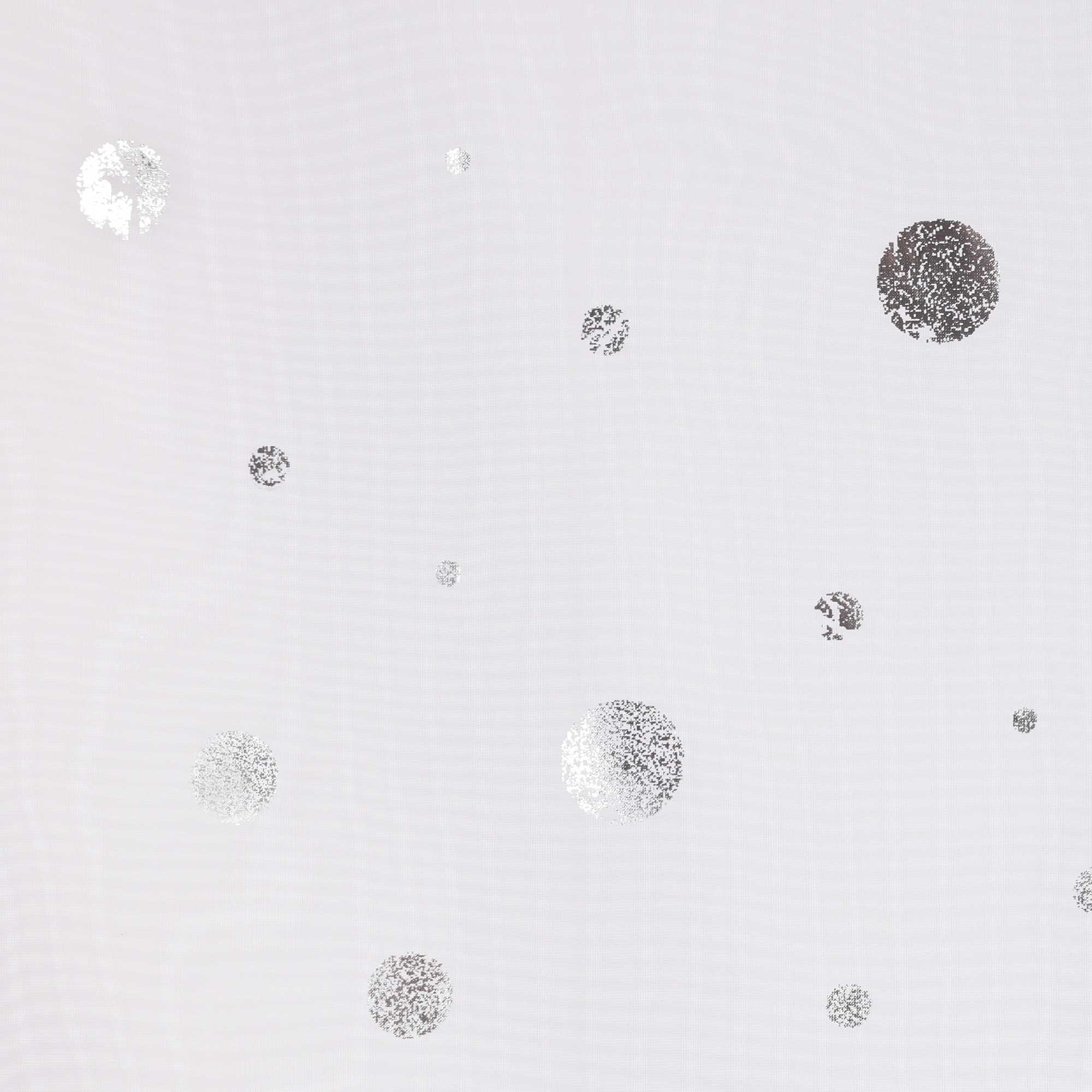 Cafe Curtain with Shimmering Circle Pattern with Rod Pocket 1 Piece