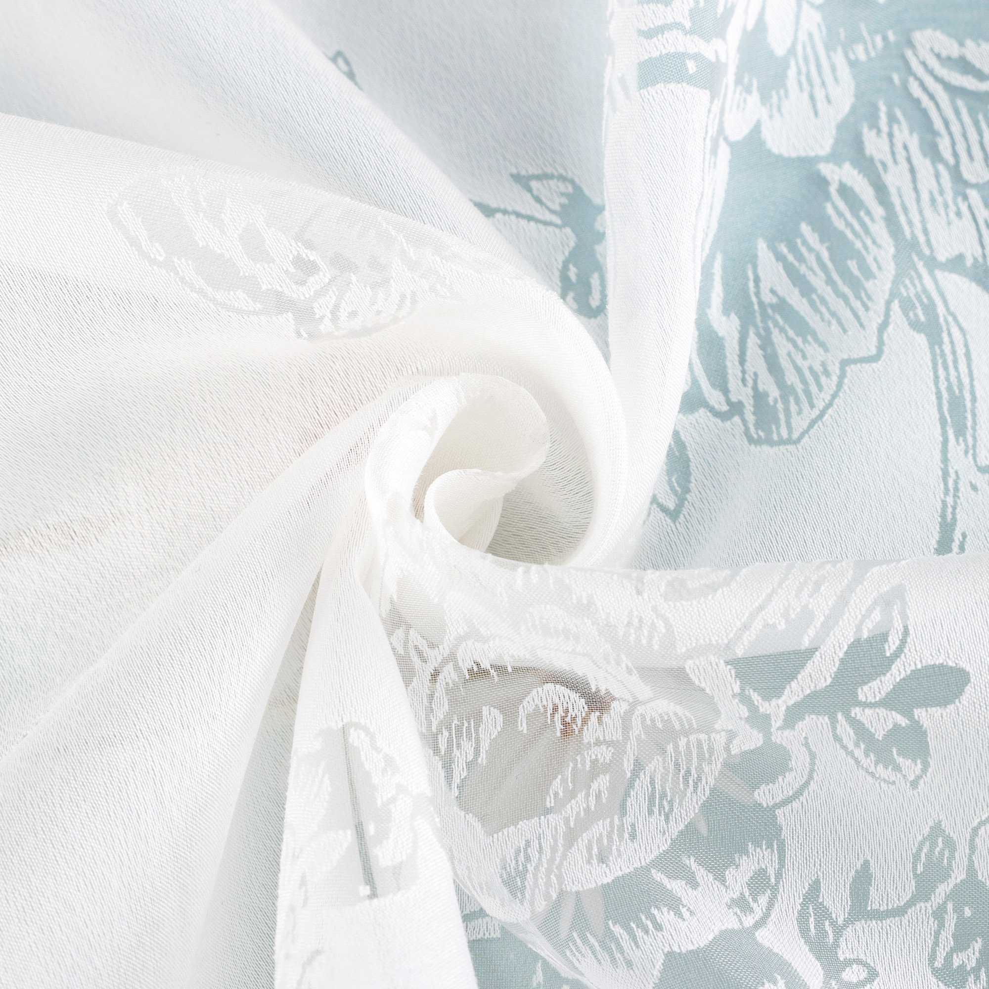 Roman Shade with Rose Pattern & Tab-Top Hanging