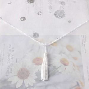 Cafe Curtain with Shimmering Circle Pattern with Rod Pocket 1 Piece