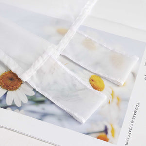 Roman Shade with Bow Design Sheer Height-Adjustable Window Decor 1 Piece - White, W x H 60 x 140cm