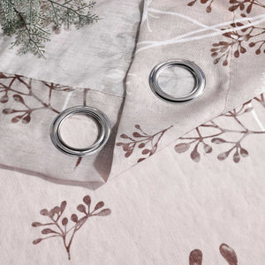 Sheer Grommets Curtains with Dandelion Pattern 1 Piece