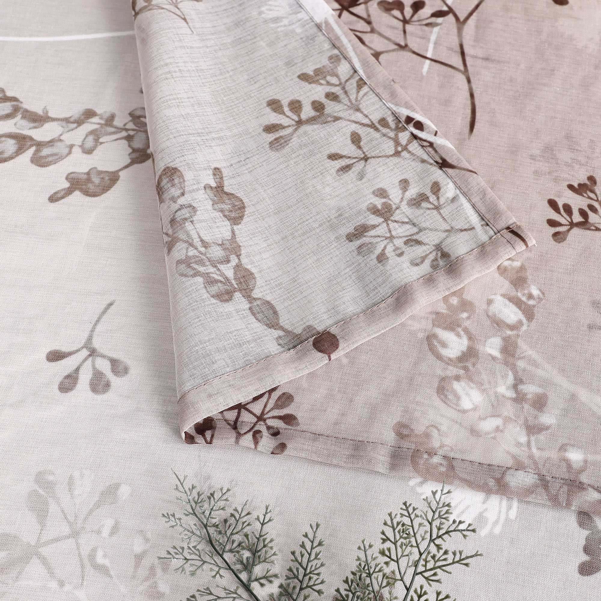 Sheer Grommets Curtains with Dandelion Pattern 1 Piece
