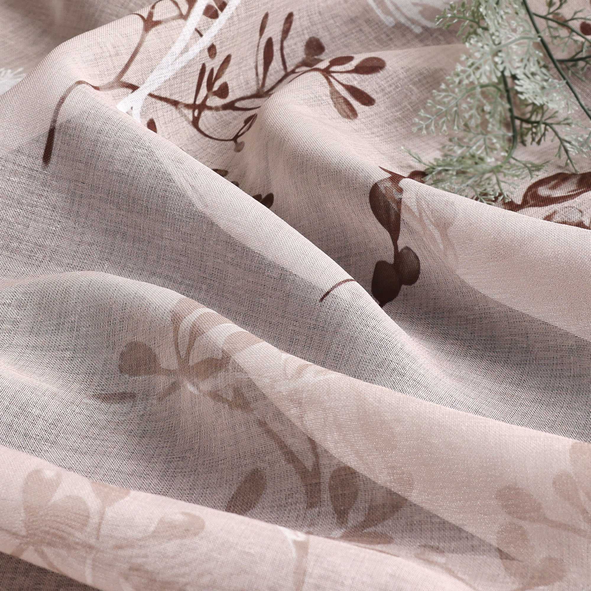 Curtain with Tab-Top Hanging and Botanical Patterns 1 Piece