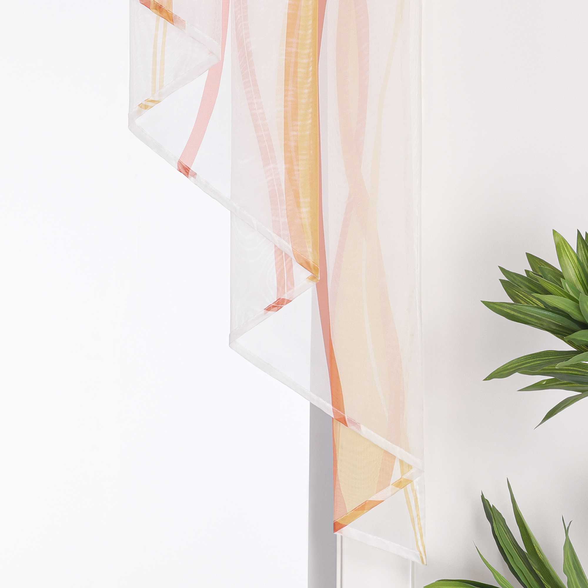 Cafe Curtain M-Shaped with Wave Pattern/ Window Valance for Kitchen - Gray, W x H 120 x 125cm