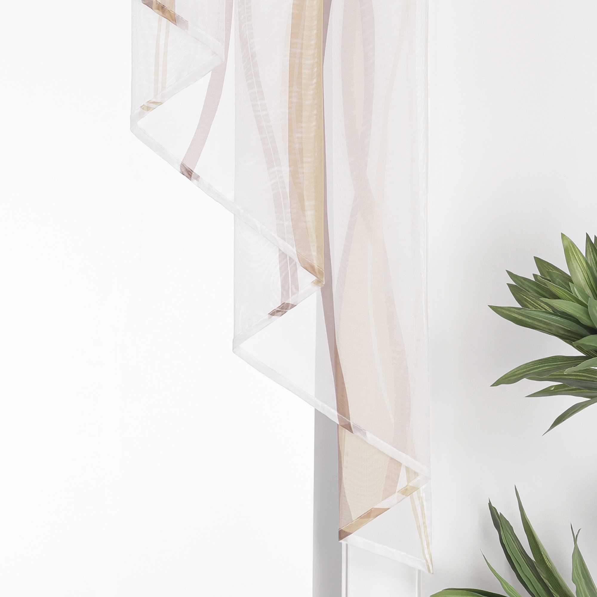 Cafe Curtain M-Shaped with Wave Pattern/ Window Valance for Kitchen