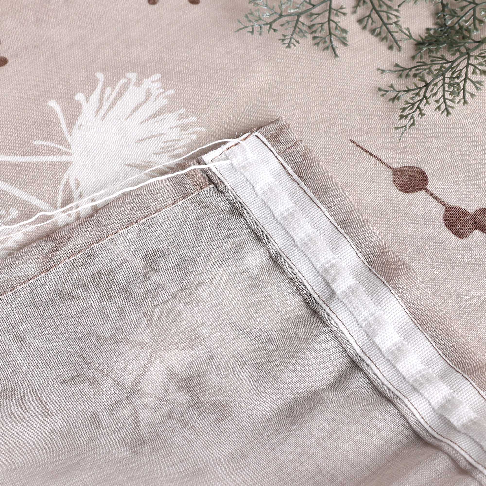 Curtain with Curtain Tape with Botanical Pattern 1 Piece