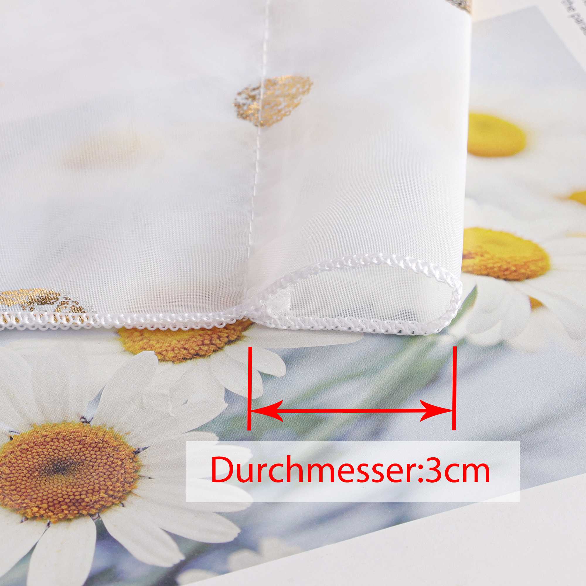 Cafe Curtain with Shimmering Circle Pattern with Rod Pocket 1 Piece