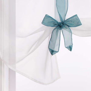 Roman Shade with Bow Design Sheer Height-Adjustable Window Decor 1 Piece - Sand, W x H 120 x 140cm