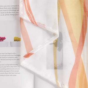 Cafe Curtain M-Shaped with Wave Pattern/ Window Valance for Kitchen - Gray, W x H 120 x 145cm