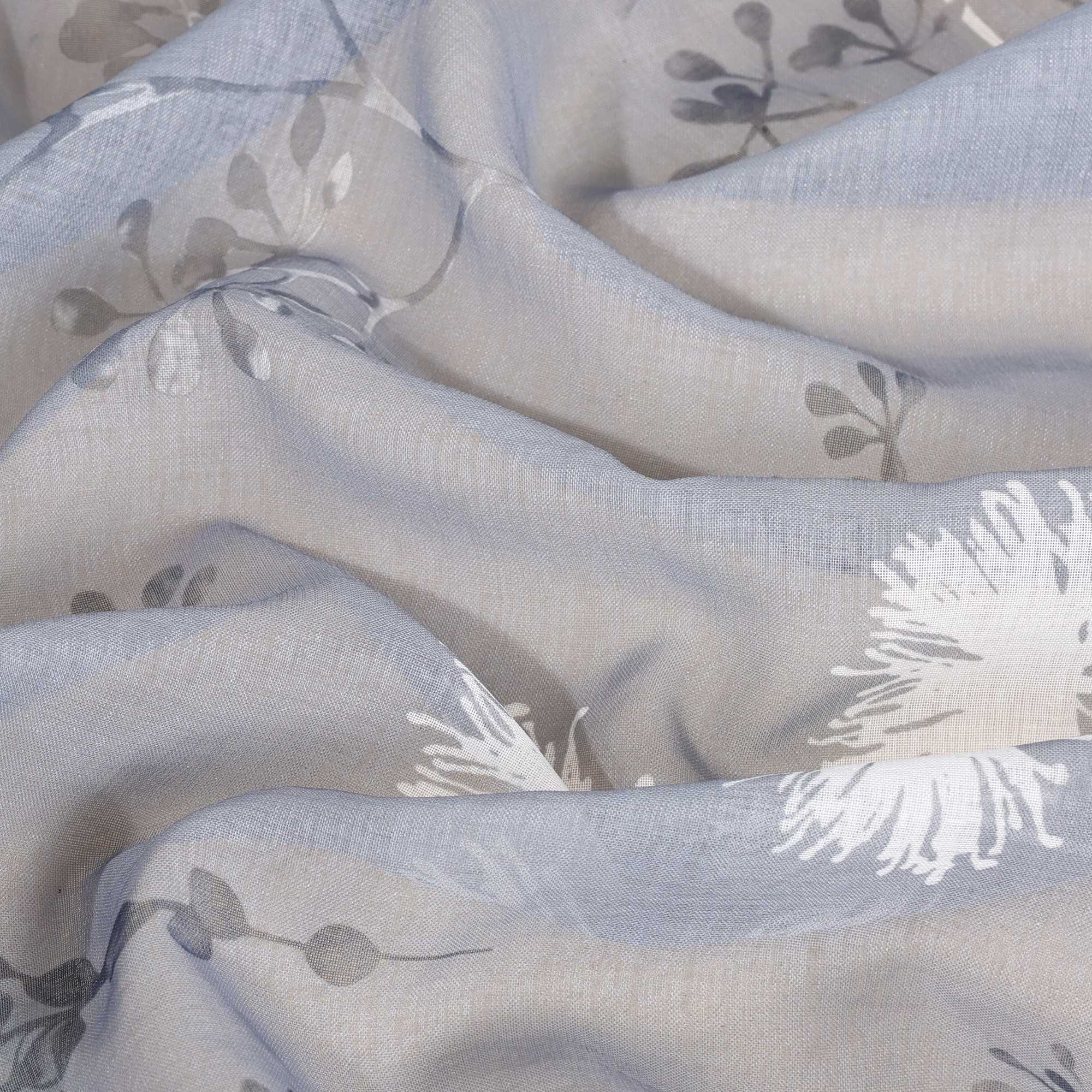 Curtain with Tab-Top Hanging and Botanical Patterns 1 Piece