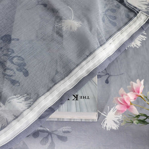 Curtain with Curtain Tape with Botanical Pattern 1 Piece - Sand, W x H 140 x 245cm