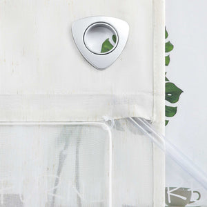 Roman Shade Linen-Look with U-Hooks, Solid Color 1 Piece - White, W x H 140 x 140cm