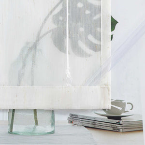 Roman Shade Linen-Look with U-Hooks, Solid Color 1 Piece