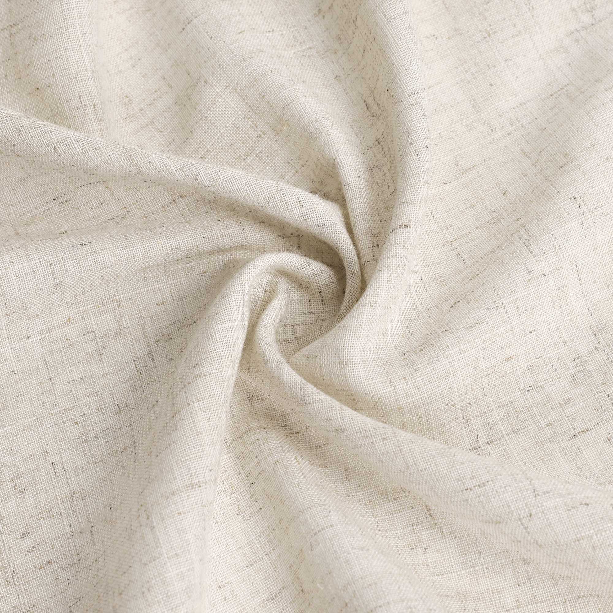 Cafe Curtain with Tab-Top Hanging/ Checked in Linen-Look Fabric - Gray, H x W 120 x 125cm