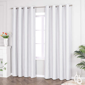 Blackout Grommet Curtain with Silver Accents - Black, H x W 225 x 140 cm