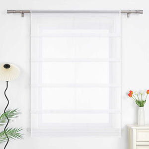Roman Shade Voile for Kitchen Sheer 1 Piece - Green, W x H 80 x 140cm