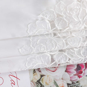 Cafe Curtain with Delicate Floral Designs and Rod Pocket