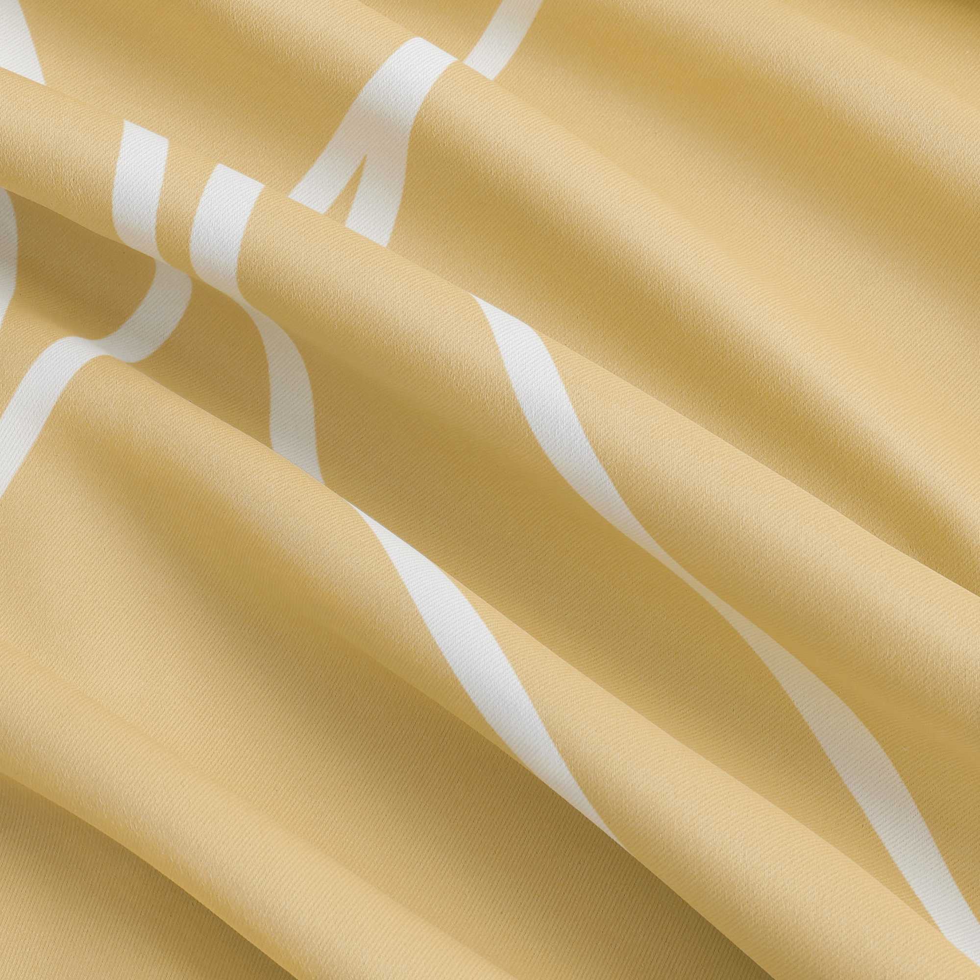 Blackout Grommet Curtain with Wave Pattern 1 Piece - Gray, W x H 135 x 175cm
