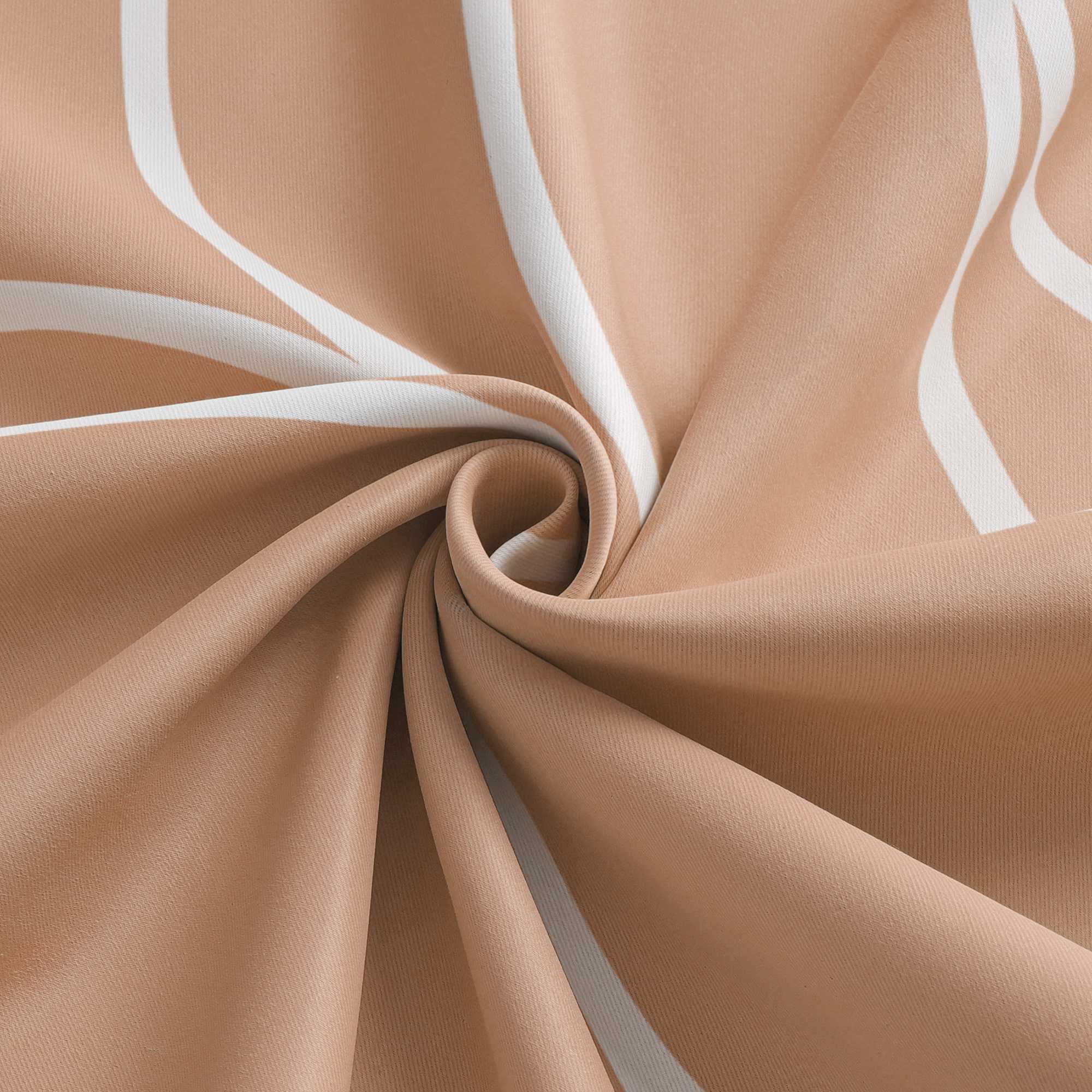Blackout Grommet Curtain with Wave Pattern 1 Piece