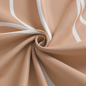 Blackout Grommet Curtain with Wave Pattern 1 Piece