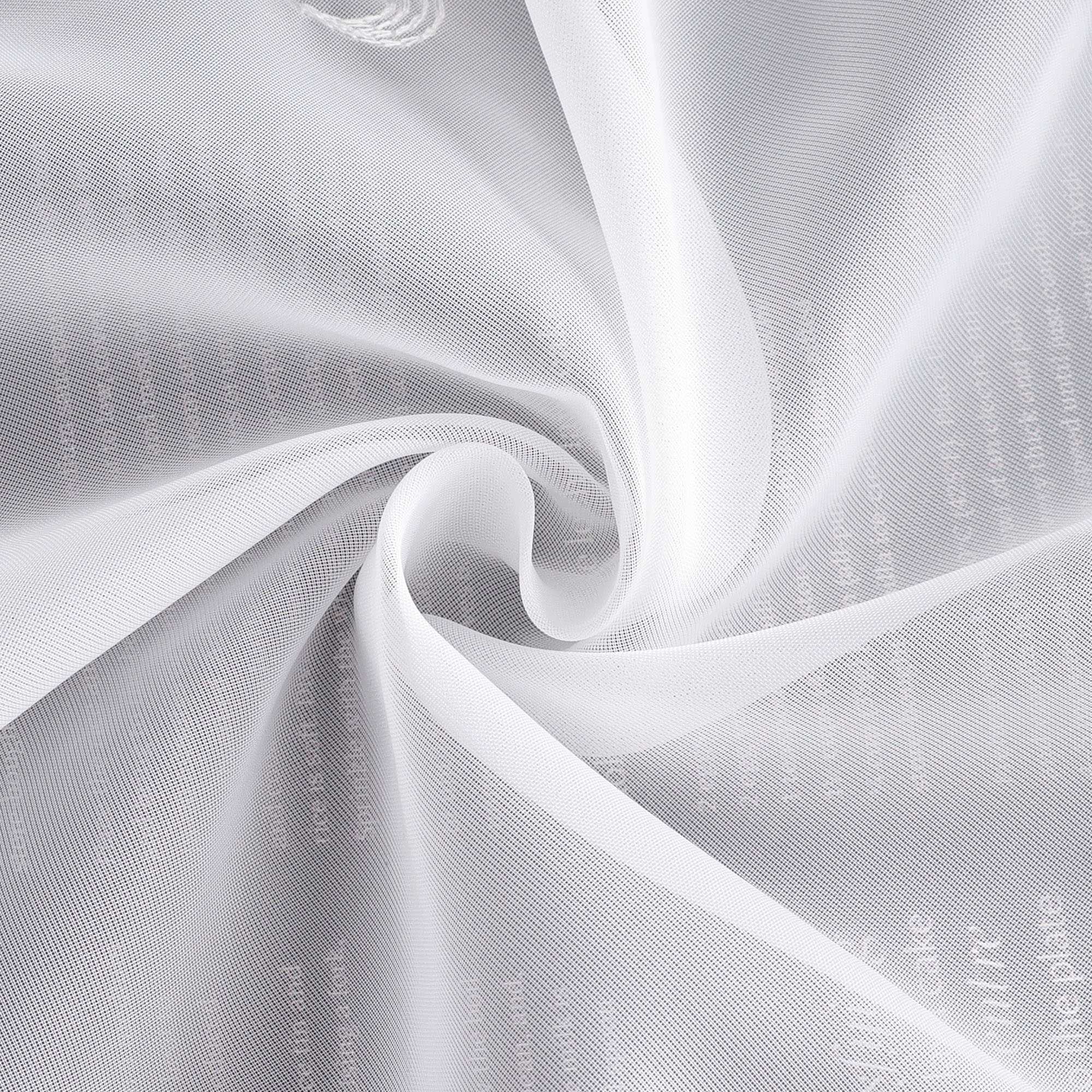 Cafe Curtain with Delicate Floral Designs and Rod Pocket
